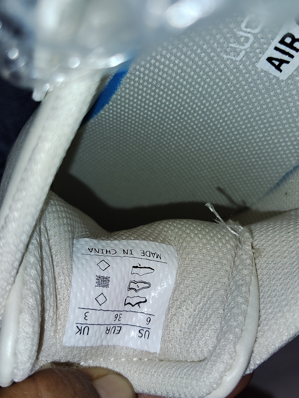 White Kids Sneaker with Blue Accent - Youth Athletic Shoe